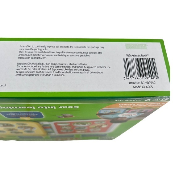 Leap Frog V-Tech 100 Animals Bilingual English/Spanish Mechanical Book 18+Months - Picture 8 of 8
